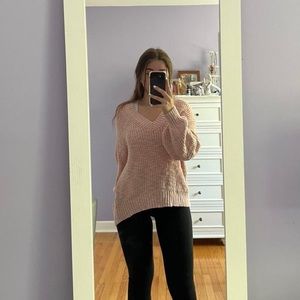 Baby pink chunky knit sweater